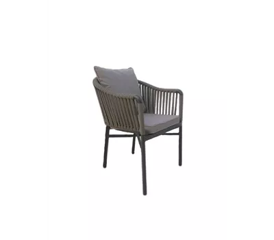 AKS Amarillo Diningsessel Aluminium Polyrattan Kunstoffgeflecht taupe