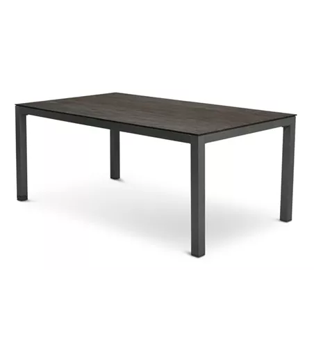 AKS Anson Diningtisch Aluminium charcoal Trespa Tischplatte Forest Grey 180x100x74 cm AKS Anson Diningtisch Aluminium charcoal Trespa Tischplatte Forest Grey 180x100x74 cm
