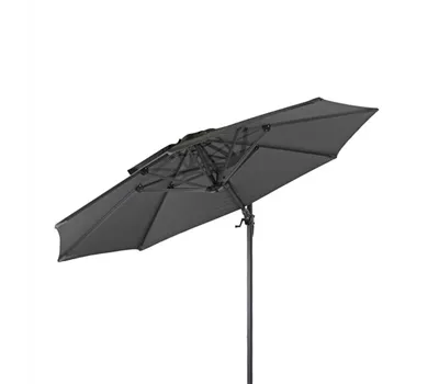 AKS Ampelschirm Aluminium Olefin dunkelgrau 300 cm