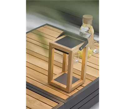 AKS Laterne Teakholz Aluminium natur 16,5x15x27,7 cm