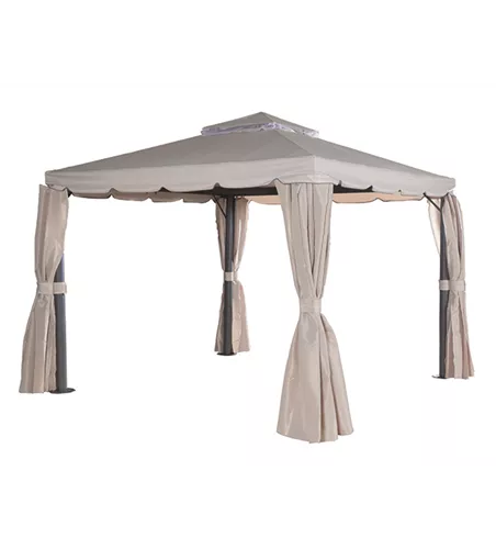 AKS Abu Dhabi Pavillon Aluminium anthrazit 300x300x275 cm AKS Abu Dhabi Pavillon Aluminium anthrazit 300x300x275 cm