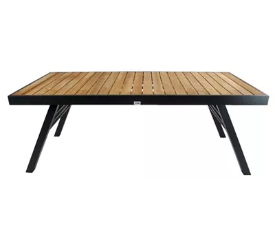 AKS Adelaide Diningtisch Aluminium anthrazit Teakholz 200x90x75 cm